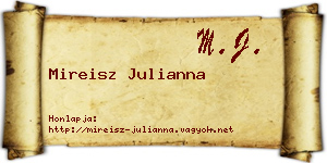 Mireisz Julianna névjegykártya